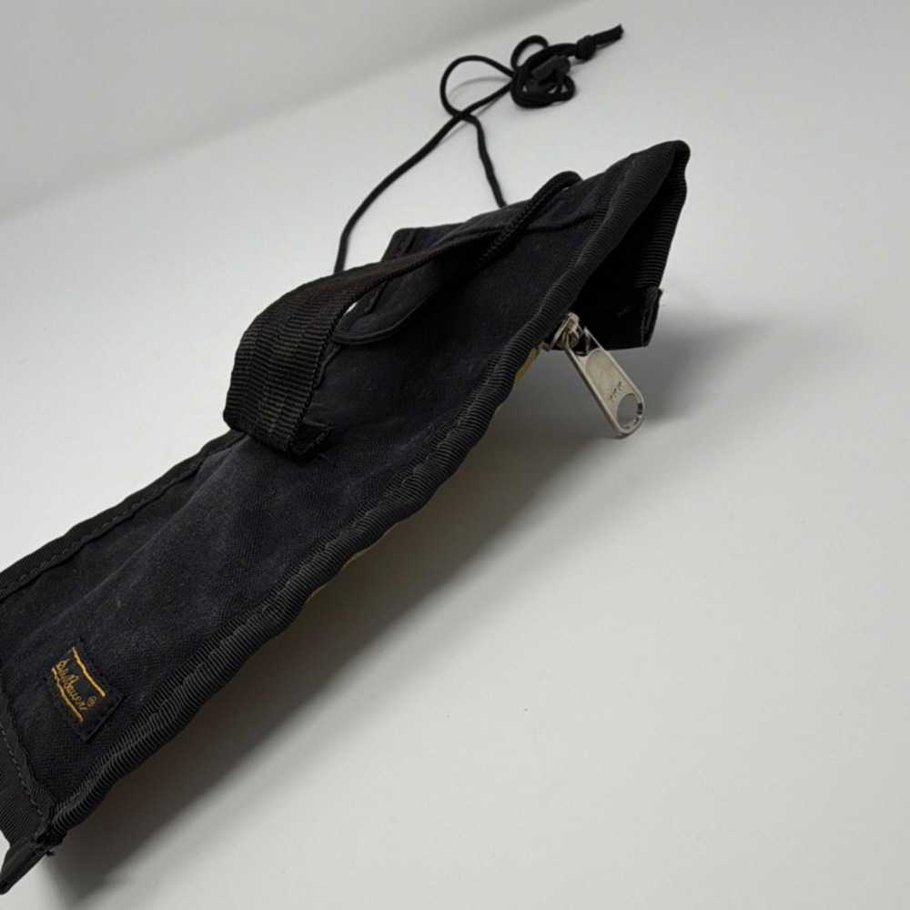 Eddie Bauer Utility Neck Pouch Belt Loop Two Pocket Black Khaki - Picture 3 of 12